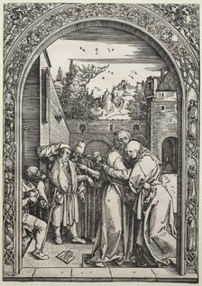 The Meeting of Joachim and Anna at the Golden Gate, 1504. Creator: Albrecht Dürer (German, 1471-1528)