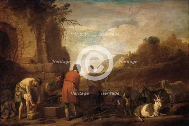 The Meeting of Jacob and Rachel, c.1638. Creator: Claes Cornelisz. Moeyaert.