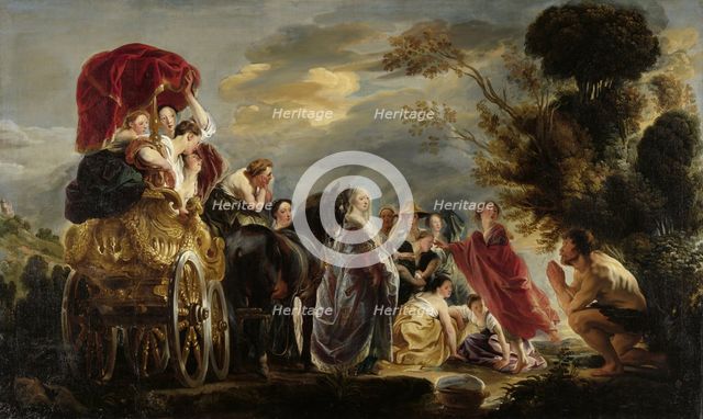 The Meeting of Odysseus and Nausicaa, c.1630-c.1640. Creator: Jacob Jordaens.