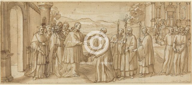 The Meeting of San Carlo Borromeo and San Filippo Neri, c. 1600. Creator: Unknown.