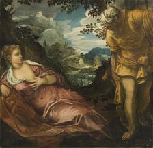 The Meeting of Tamar and Judah, 1555. Creator: Jacopo Tintoretto