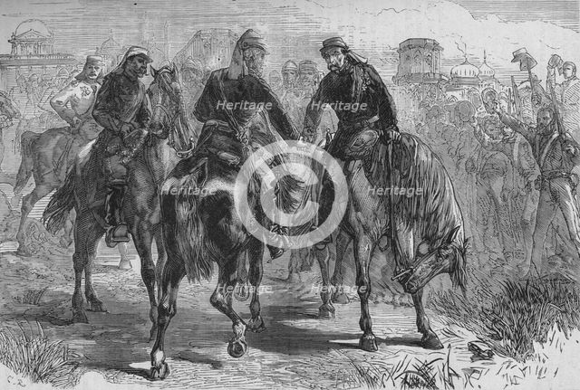 'The Meeting of the Generals', c1880. Artist: C.R..