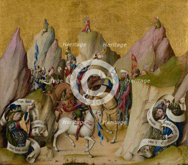 The Meeting of the Three Kings, with David and Isaiah (recto); The Assumption of the..., before 1480 Creator: Master of the St Bartholomew Altarpiece.