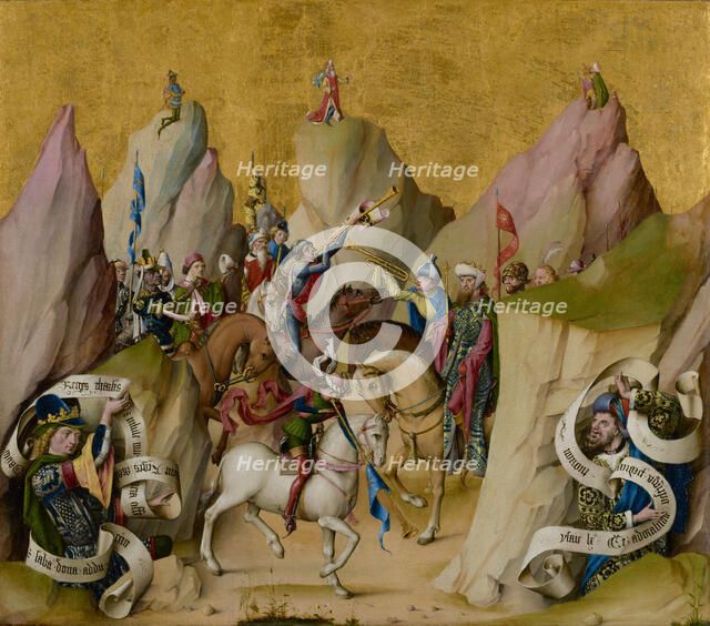 The Meeting of the Three Kings, with David and Isaiah (recto); The Assumption of the..., before 1480 Creator: Master of the St Bartholomew Altarpiece.
