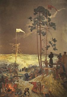 The Meeting Na Krizkach (The cycle The Slav Epic). Artist: Mucha, Alfons Marie (1860-1939)
