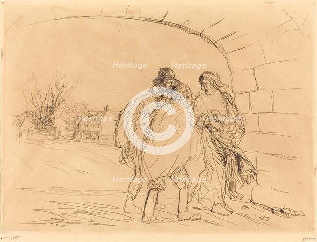 The Meeting under the Arch (first plate), 1910. Creator: Jean Louis Forain.