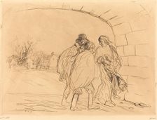 The Meeting under the Arch (first plate), 1910. Creator: Jean Louis Forain