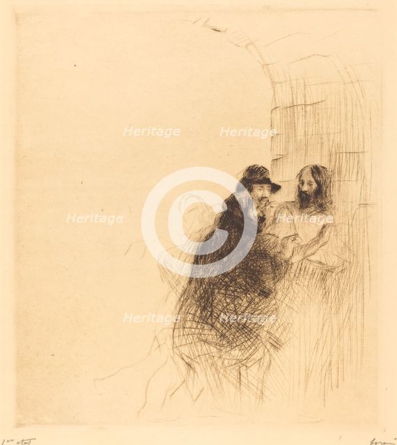 The Meeting under the Arch (second plate), 1910. Creator: Jean Louis Forain.