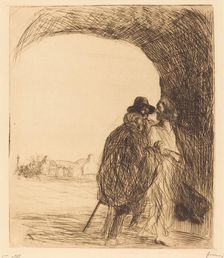 The Meeting under the Arch (third plate), 1910. Creator: Jean Louis Forain