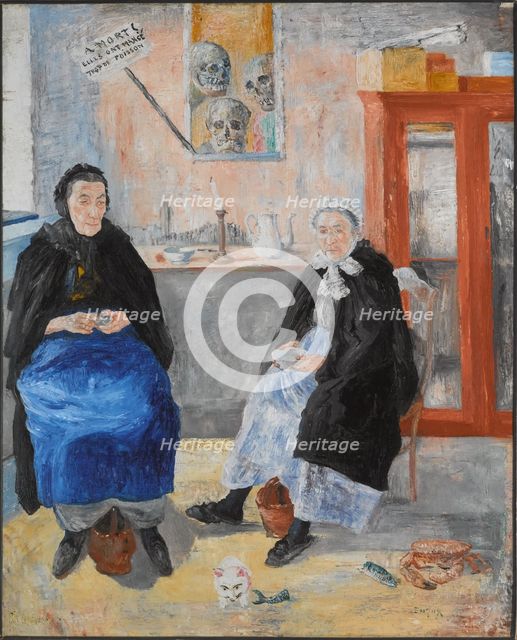 The Melancholy Fishwives, 1892. Creator: James Ensor.