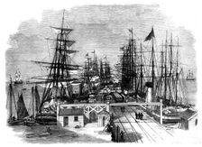 The Melbourne and Hobson's Bay Railway Company's pier at Sandridge, near Melbourne, Australia, 1862. Creator: Unknown