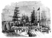 The Melbourne and Hobson's Bay Railway Company's pier at Sandridge, near Melbourne, Australia, 1862. Creator: Unknown