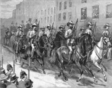 'The Melbourne CentennialInternational Exhibition-Mounted Infantry escorting the Govenor to the exh Creator: Unknown