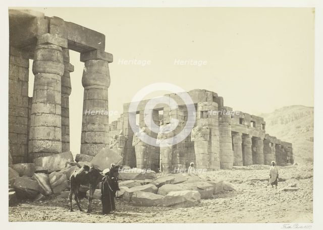 The Memnonium, Thebes, from the Plain, 1857. Creator: Francis Frith.