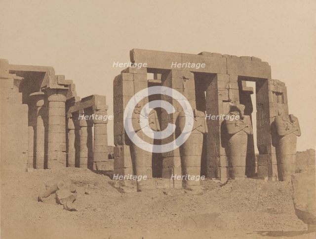 The Memnonium or Rameseion, Thebes, 1852-55, printed 1854-56. Creator: Robert Murray.