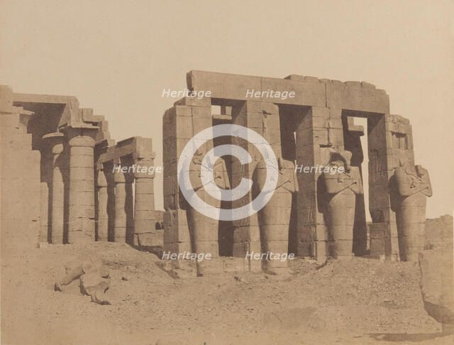 The Memnonium or Rameseion, Thebes, 1852-55, printed 1854-56. Creator: Robert Murray.