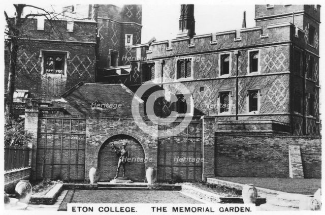 The Memorial Garden Eton College, 1936. Artist: Unknown