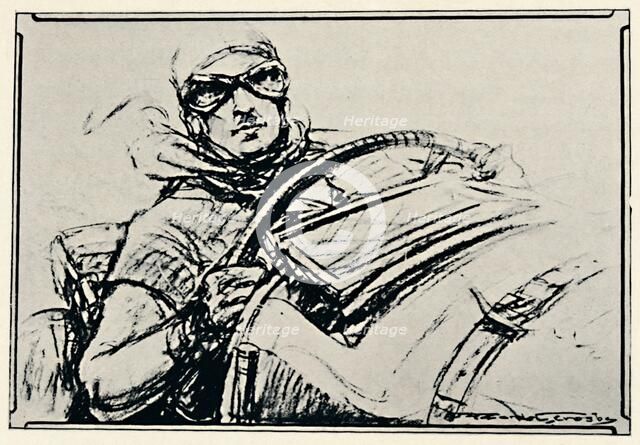 'The Memorial Panel to Sir Henry Birkin at Brooklands', 1937. Artist: Gordon Crosby.