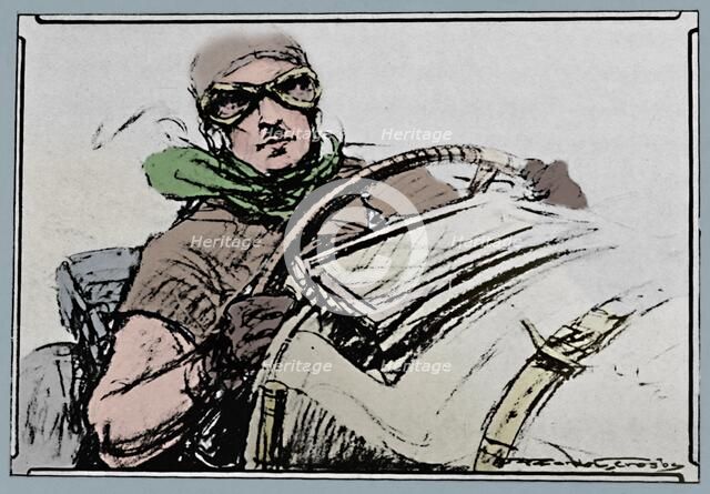 'The Memorial Panel to Sir Henry Birkin at Brooklands', 1937. Artist: Gordon Crosby.