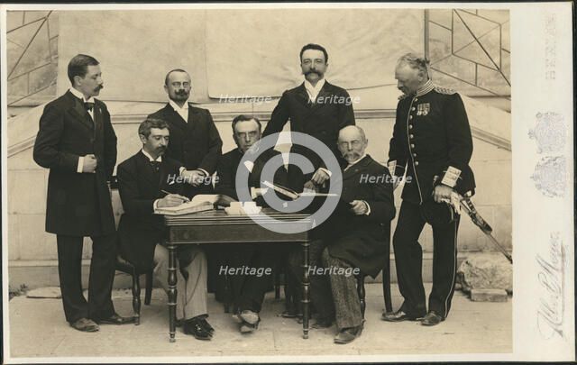 The members of the First International Olympic Committee. Athens, Greece, 1896.