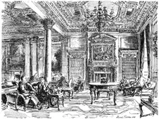 The Members Lounge, RAC clubhouse, Pall Mall, London, 1946. Artist: Hanslip Fletcher