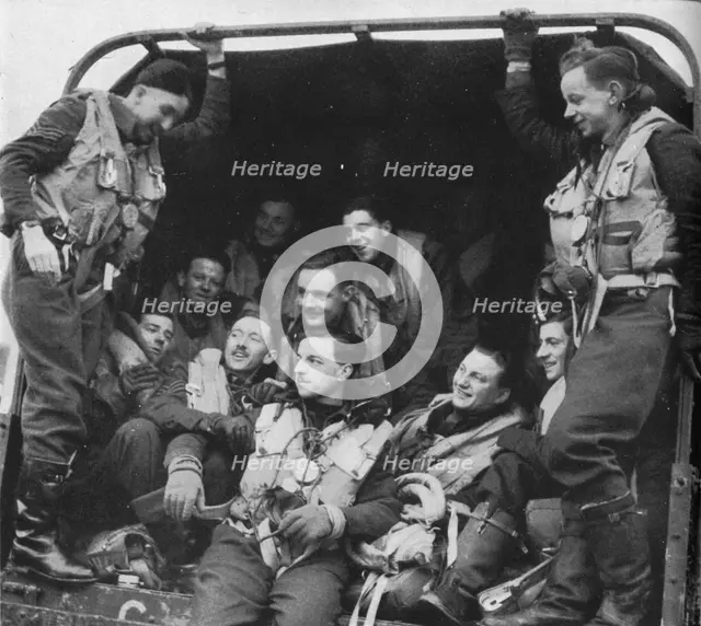 The men and the aircraft, c1940 (1943). Artist: Unknown.