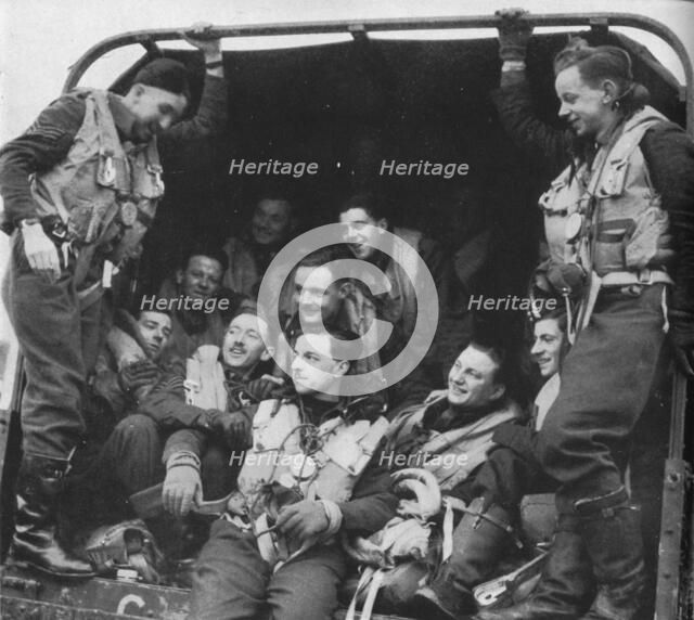 The men and the aircraft, c1940 (1943). Artist: Unknown.