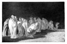 The men in sacks 1819-1823. Artist: Francisco Goya