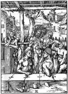 The Men's Bath 1497-1498, (1936). Artist: Albrecht Dürer