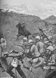 The Men Struggled On Through The Hail of Fire, 1902. Artist: Sidney E Paget