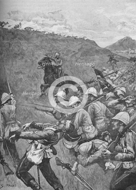 The Men Struggled On Through The Hail of Fire, 1902. Artist: Sidney E Paget.