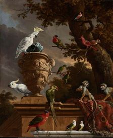 The Menagerie, c.1690. Creator: Melchior d'Hondecoeter