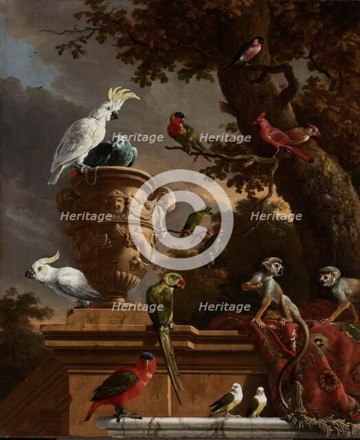 The Menagerie, c.1690. Creator: Melchior d'Hondecoeter.
