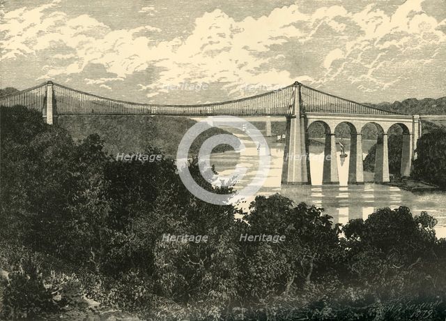 'The Menai Suspension Bridge', 1898. Creator: Unknown.