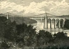 The Menai Suspension Bridge 1898. Creator: Unknown