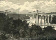The Menai Suspension Bridge 1898. Creator: Unknown