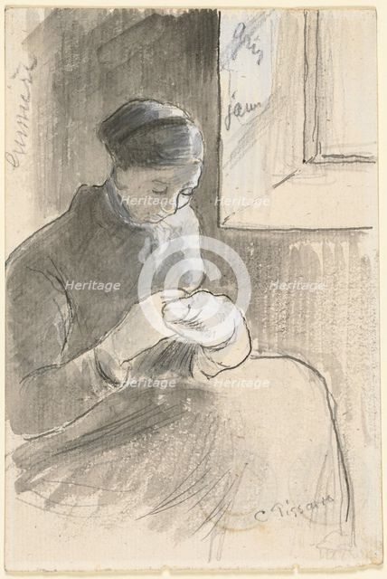 The Mender, c. 1881. Creator: Camille Pissarro (French, 1830-1903).