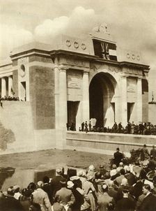 The Menin Gate is unveiled, Ypres, Belgium, 24 July 1927, (1935). Creator: Unknown