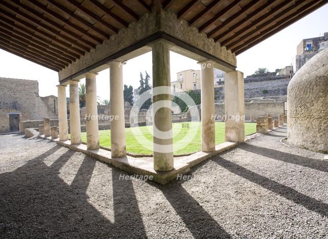 The men's baths at Herculaneum, Italy. Artist: Samuel Magal