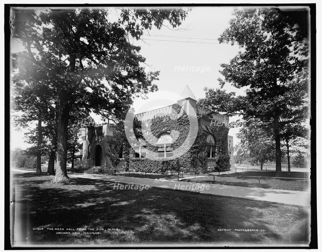 The Mess hall from the side, M.M.A., Orchard Lake, Michigan, between 1890 and 1901. Creator: Unknown.