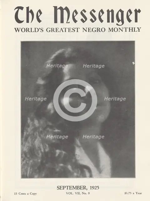 The Messenger, [Front cover], 1969, (1925-09). Creator: Unknown.