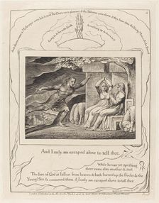 The Messengers Tell Job of His Misfortunes, 1825. Creator: William Blake