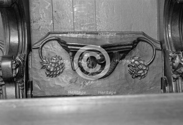 The Mermaid Misericord, Ripon Cathedral, Ripon, North Yorkshire, c1965-c1969. Artist: Laurence Goldman