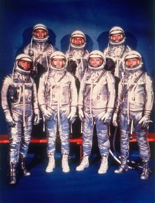 The Mercury Seven astronauts, 1959. Creator: Unknown
