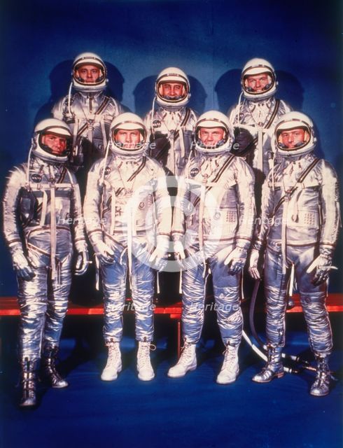 The Mercury Seven astronauts, 1959. Creator: Unknown.