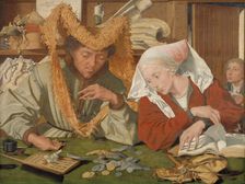 The Merchant and his Wife;The tax collector and his wife, 1540. Creator: Marinus van Reymerswaele