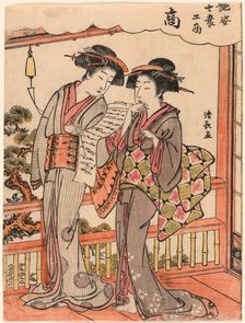 The Merchant (Sho) from the series Beauties Illustrating the Four Social Classes..., c. 1779. Creator: Torii Kiyonaga