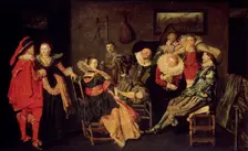 The Merry Company 17th century. Artist: Dirck Hals