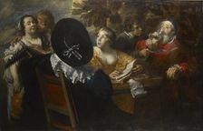 The merry company (The Five Senses) , Mid of 17th cen.. Creator: Cossiers, Jan (1600-1671)