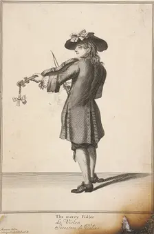The merry Fidler Cries of London, (c1688?). Artist: John Savage